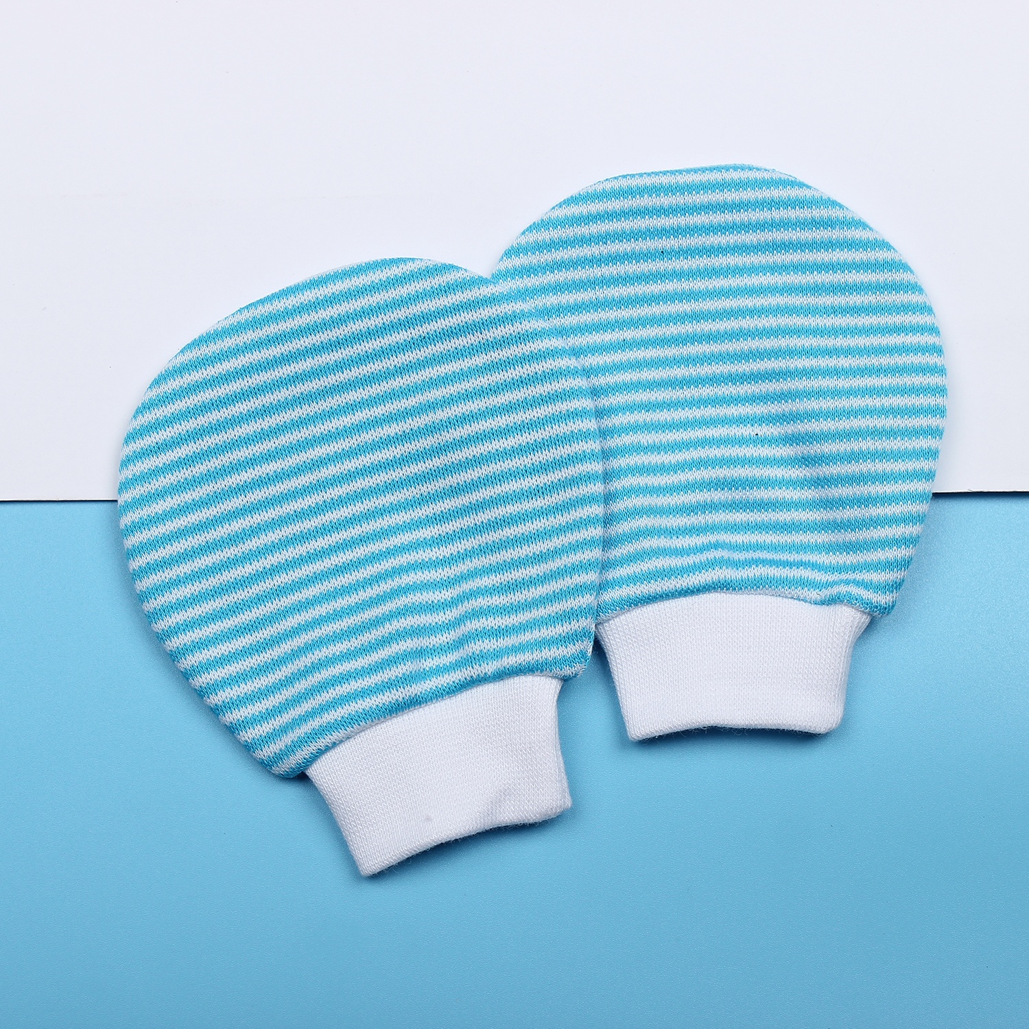 Bộ bao tay chân sọc màu + mũ hình tai thỏ MT19 hình 2