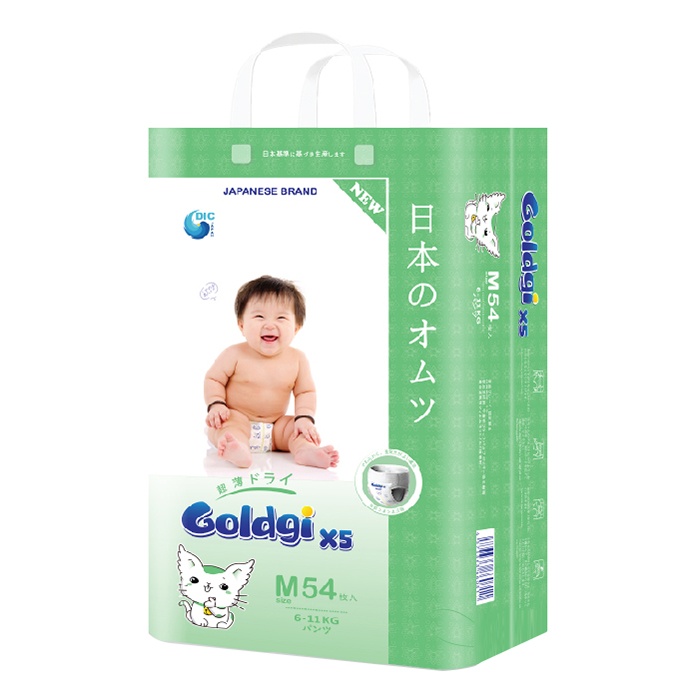 Bỉm - Tã quần Goldgi+ X5 size M 54 miếng (cho bé 6 - 11kg) hình 2