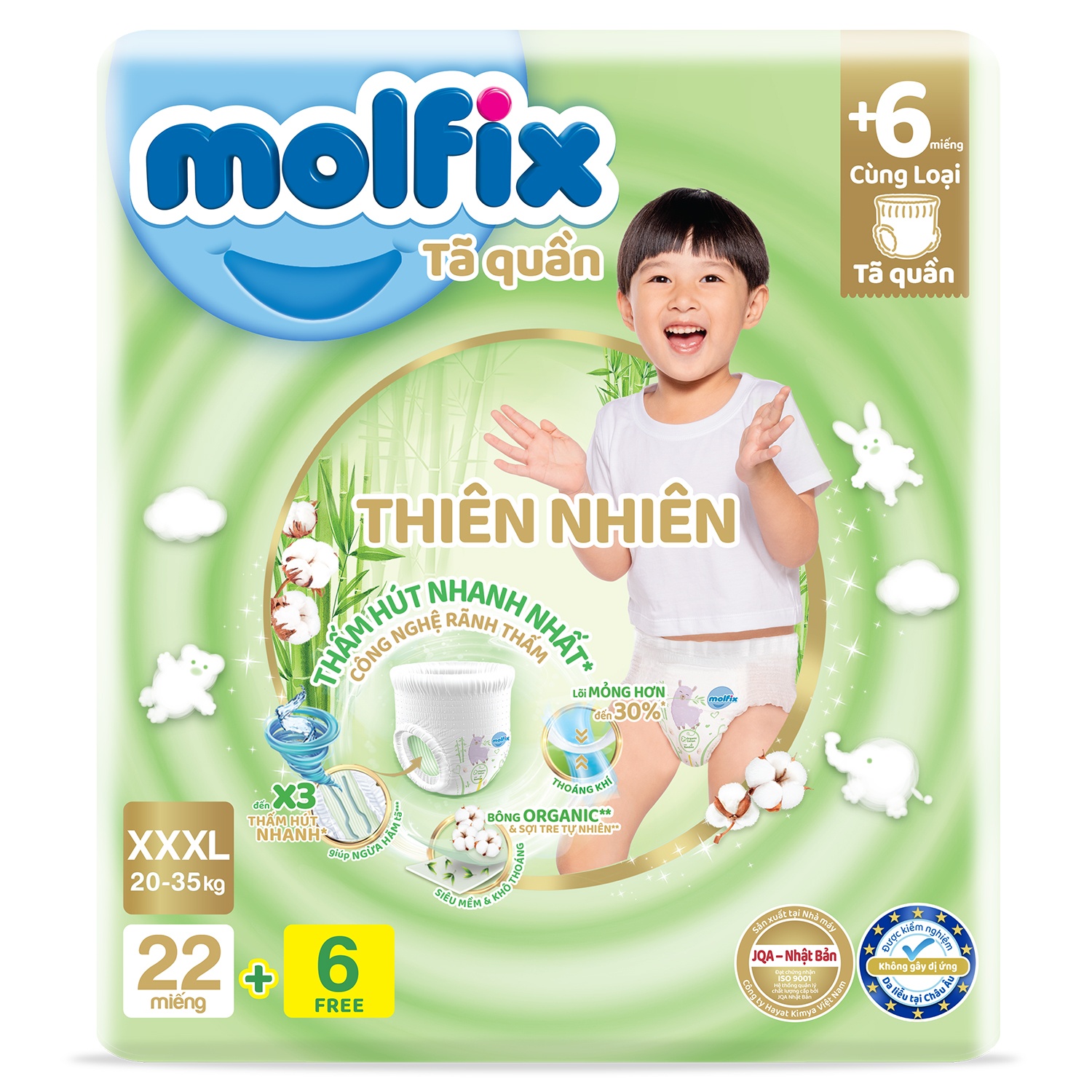 Bỉm - Tã quần Molfix Jumbo size XXXL 22+6 miếng (cho bé 20-35kg) hình 1