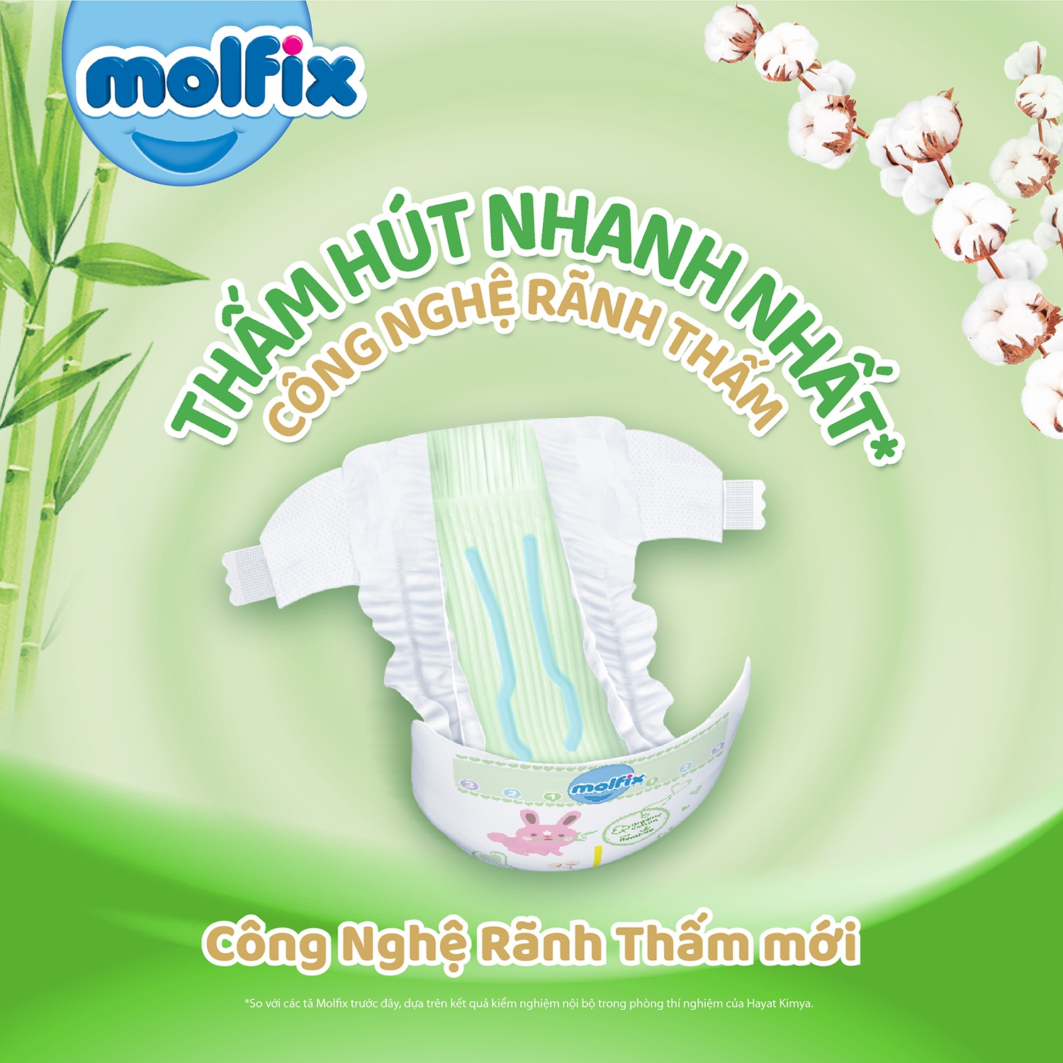 Miếng lót Molfix Jumbo newborn 1 (90+10) (cho bé dưới 1 tháng tuổi) hình 4