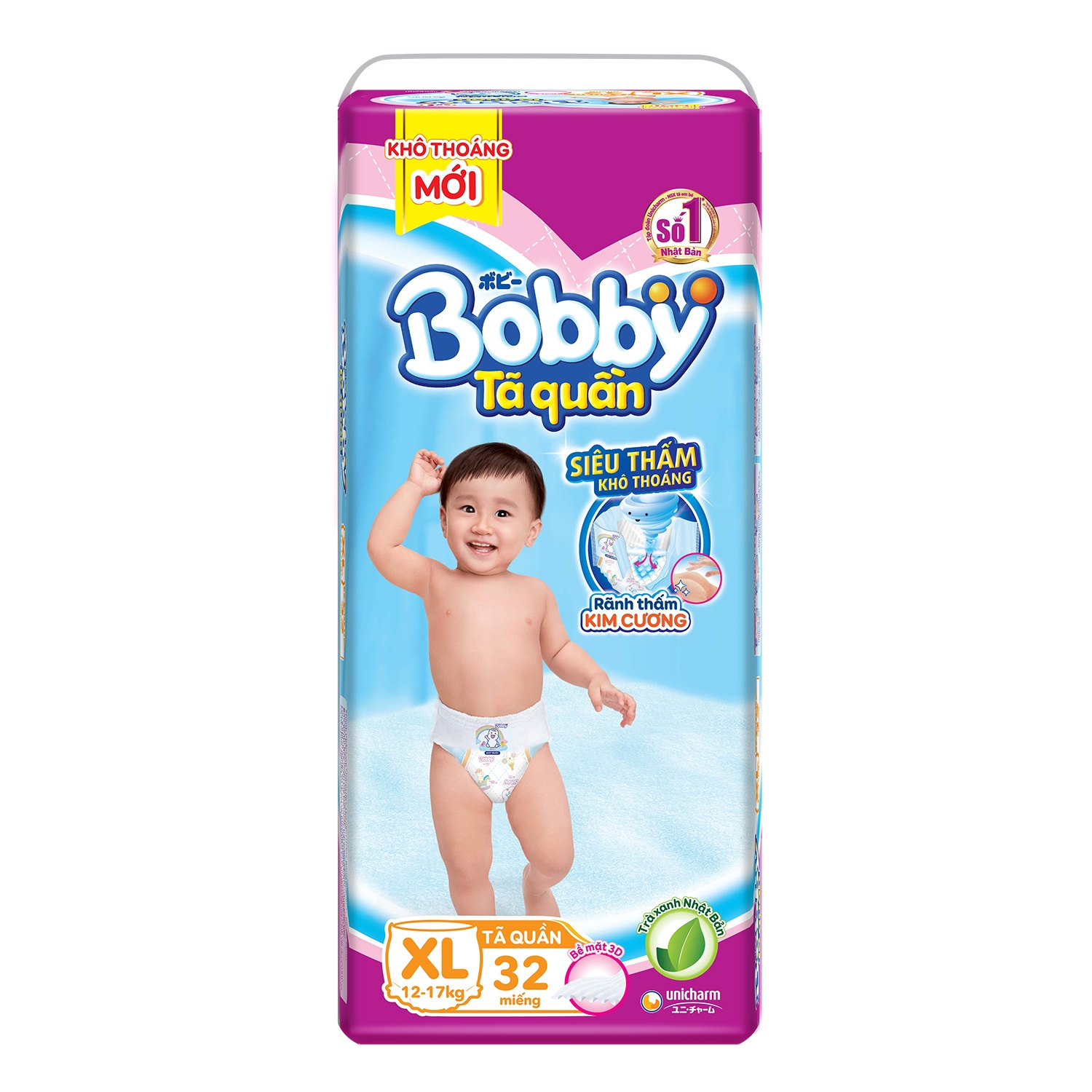 Bỉm - Tã quần Bobby size XL 32 miếng (cho bé 12 - 17kg) hình 1
