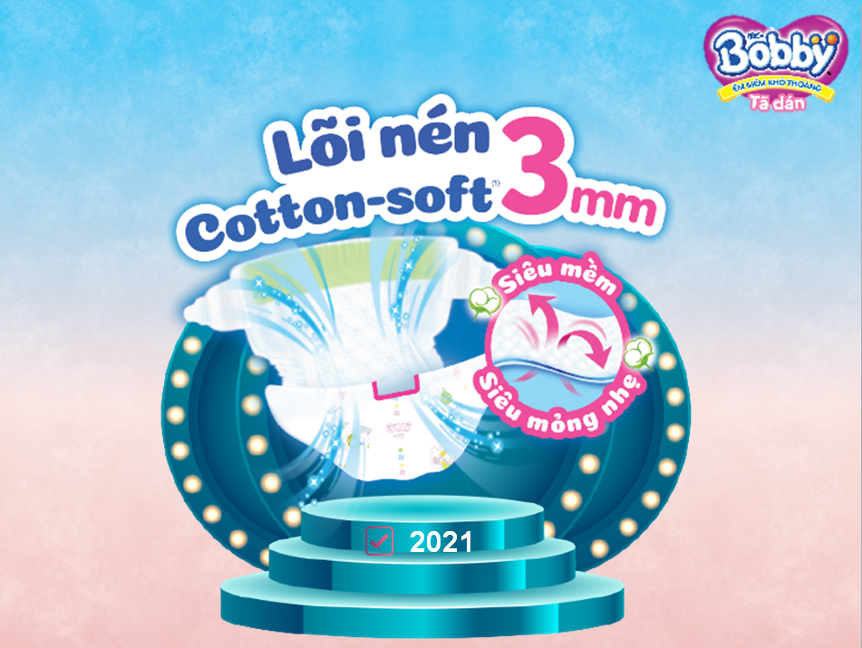 Bỉm - Tã dán Bobby size M 76 miếng (cho bé 6 - 11kg) hình 3
