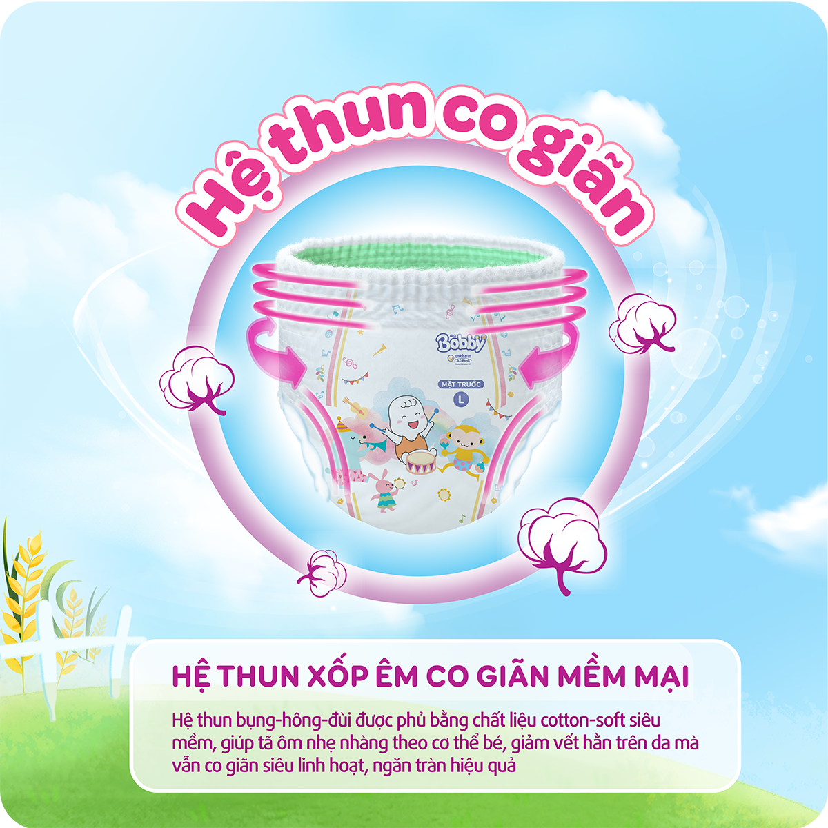 Bỉm - Tã quần Bobby size L 68 miếng (cho bé 9 - 13kg) hình 5