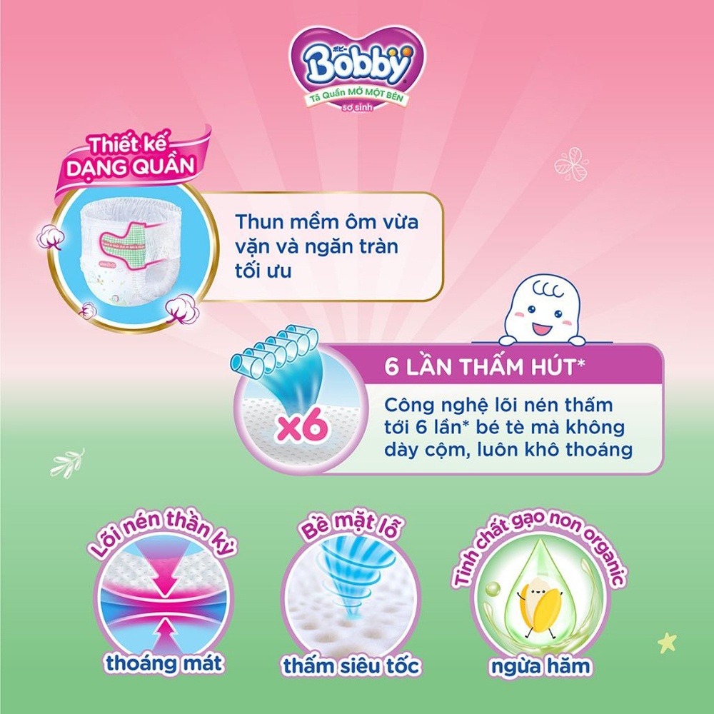 Đặc điểm nổi bật của bỉm quần Bobby S80