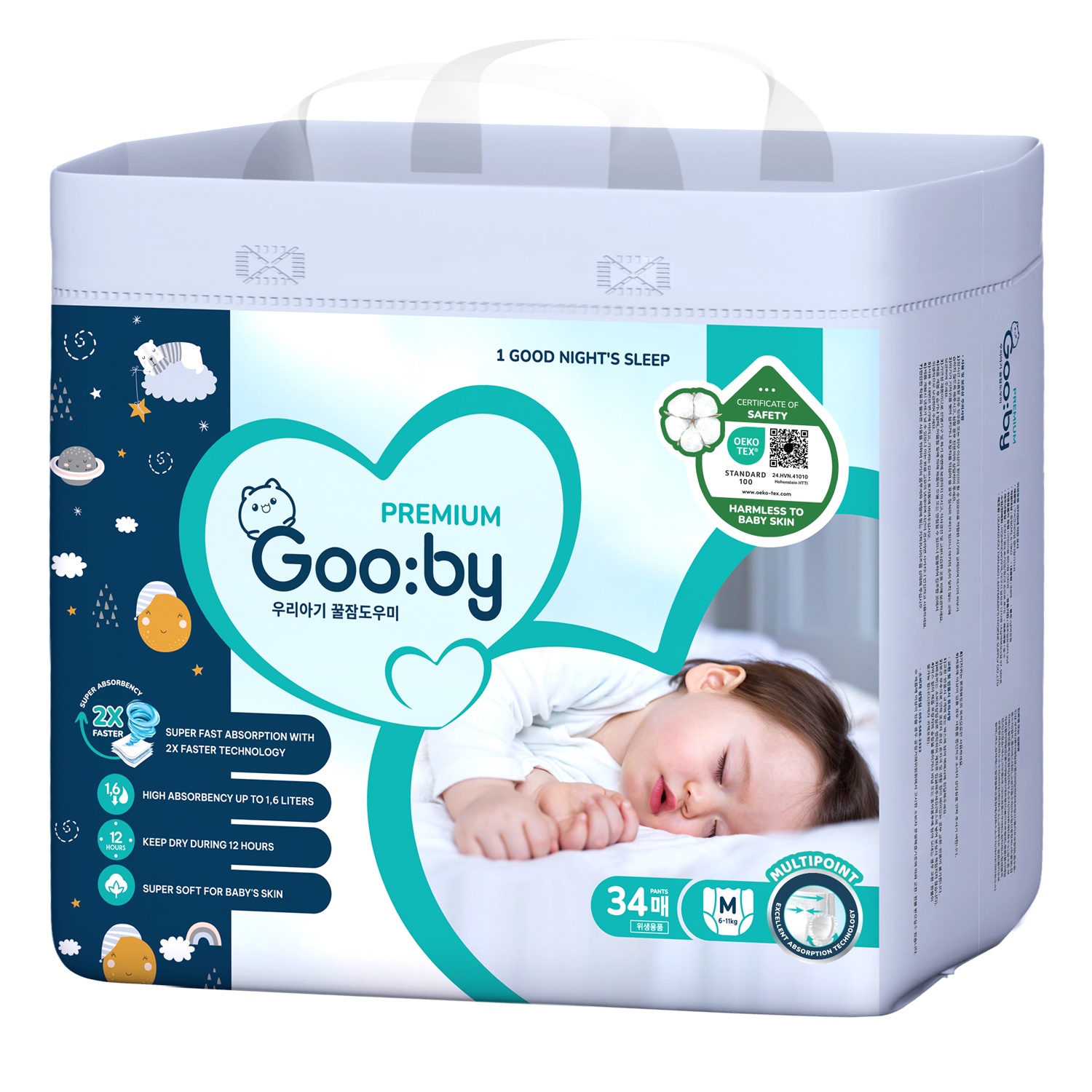 Bỉm - Tã quần Gooby Premium size M 34 miếng (cho bé 6 - 11kg)