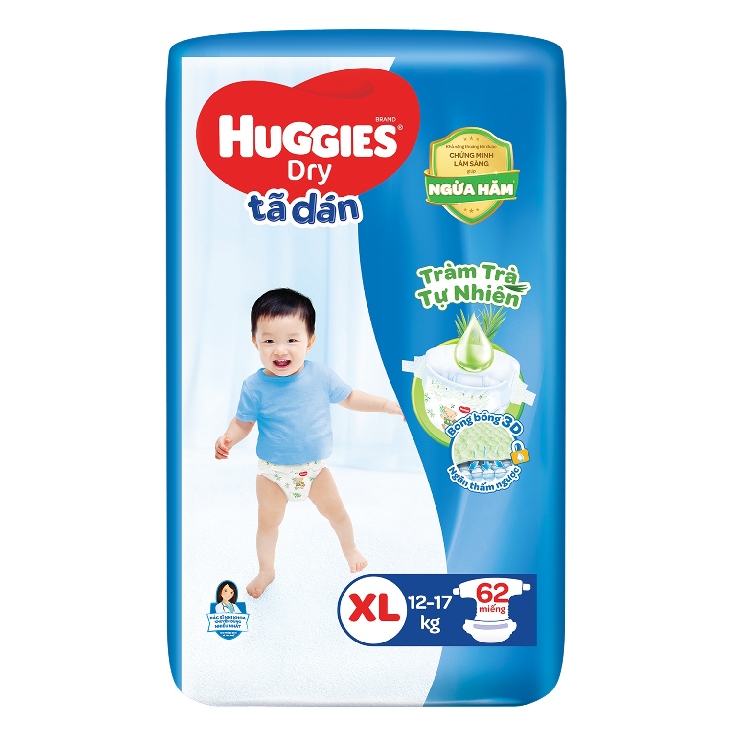 Bỉm - Tã dán Huggies size XL 60 miếng (cho bé 11 - 16kg) hình 2