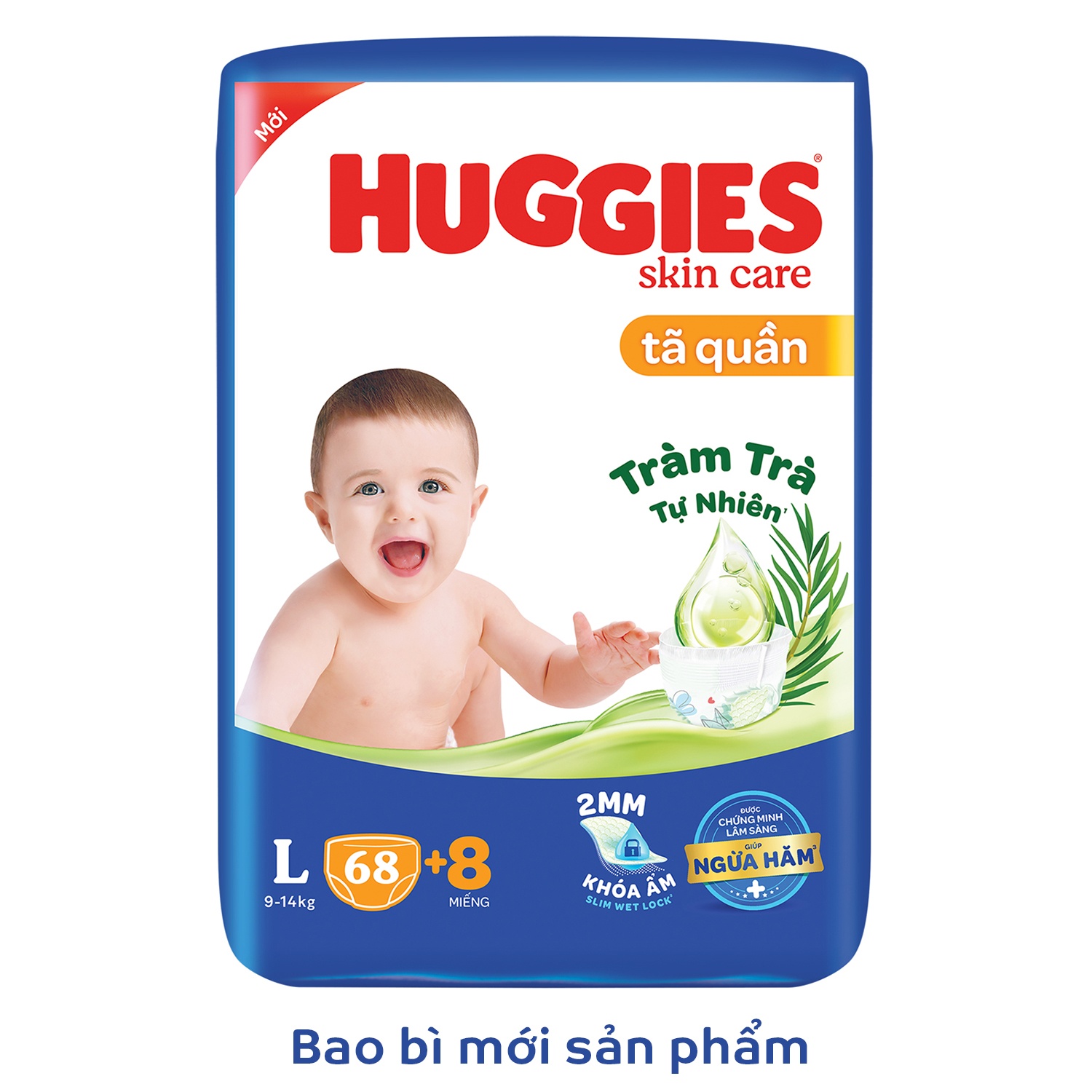 Bỉm tã quần Huggies size L 68 miếng bao bì mới