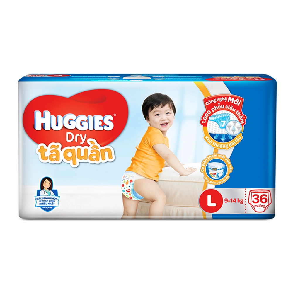Bỉm - Tã quần Huggies size L 36 miếng (cho bé 9 - 14kg) hình 1