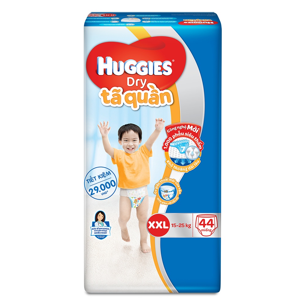 Bỉm - Tã quần Huggies size XXL 44 miếng (cho bé 15-25kg) hình 1