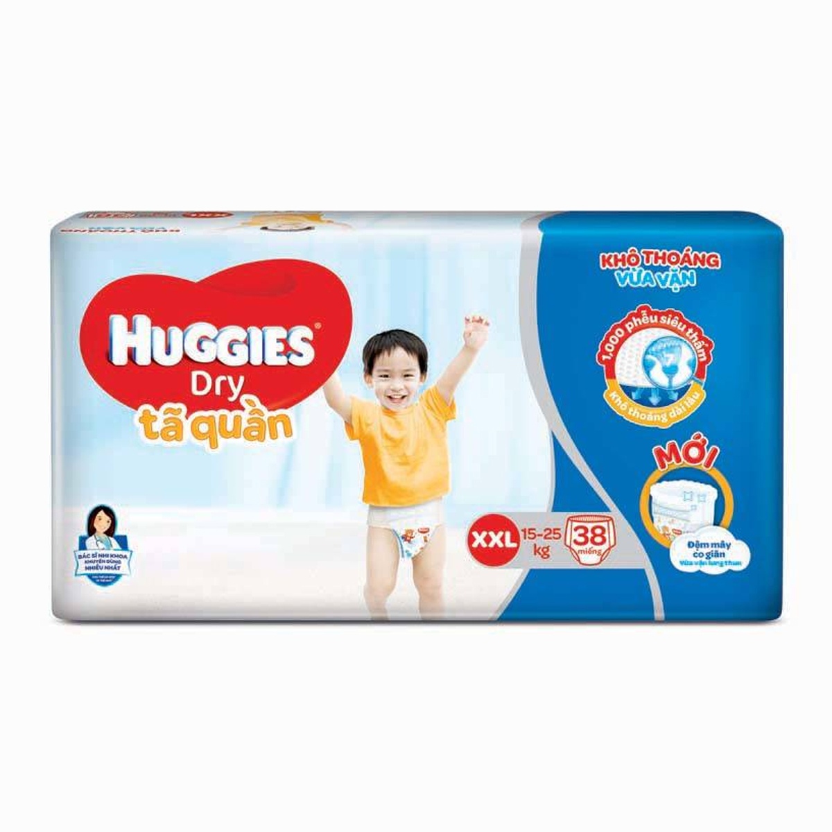 tã quần huggies size XXL 38 miếng Bỉm - Tã quần Huggies size XXL 38 miếng (cho bé 15 - 25kg) hình 1