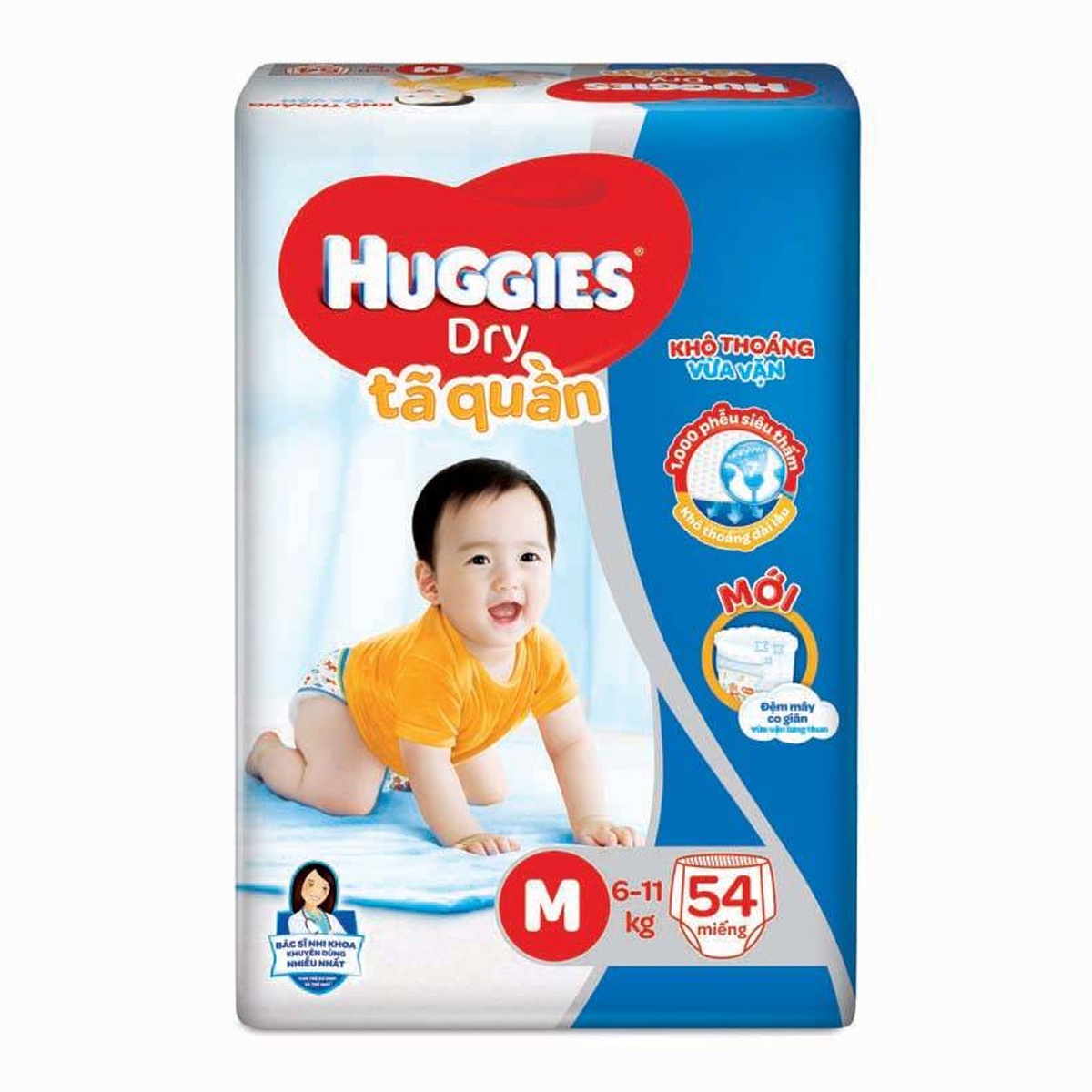 Bỉm - Tã quần Huggies size M 54 miếng (cho bé 6 - 11kg) hình 1