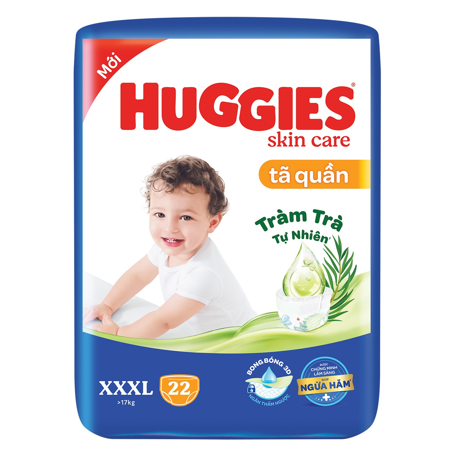 Bỉm - Tã quần Huggies size XXXL22 miếng cho trẻ <17kg bao bì mới