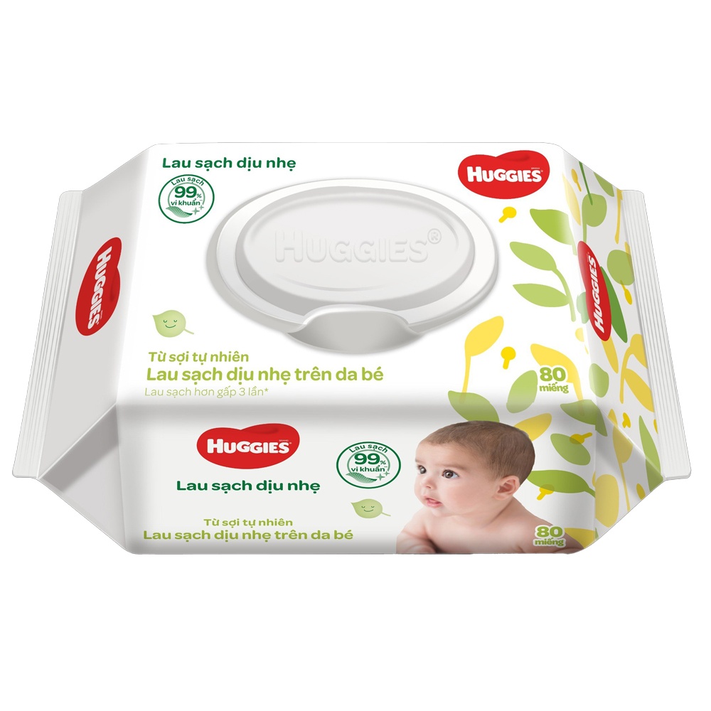 Khăn ướt Huggies 80 tờ hình 1