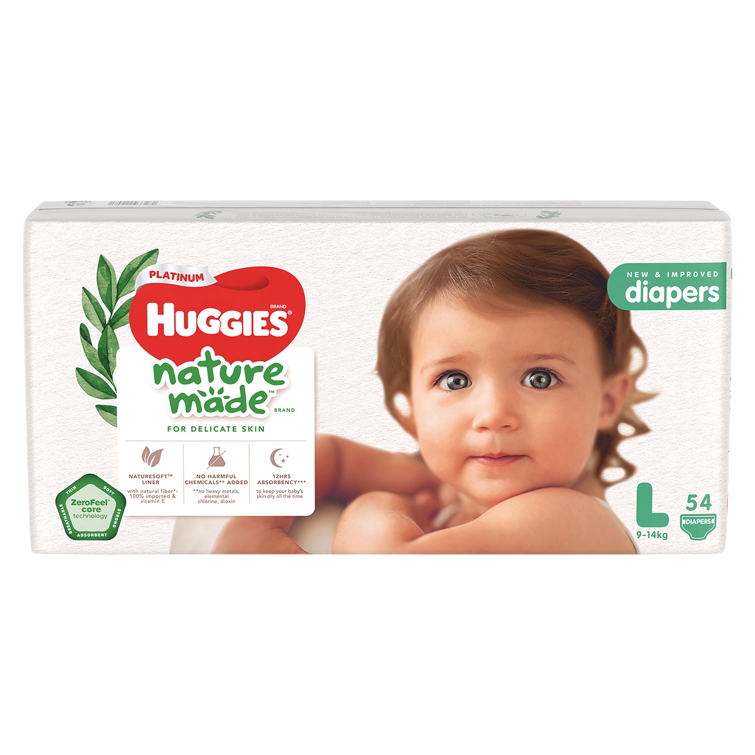 Bỉm - Tã dán Huggies Platinum siêu cao cấp L (54 miếng cho bé 9-14kg) hình 3