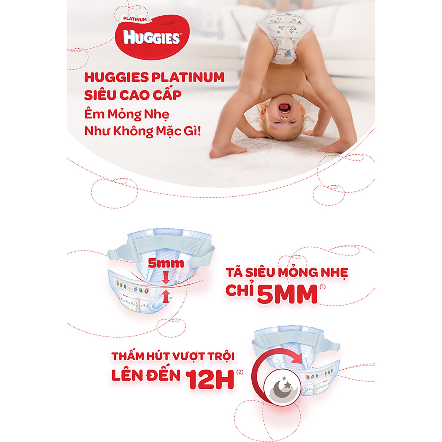 tã dán Huggies Platinum Newborn