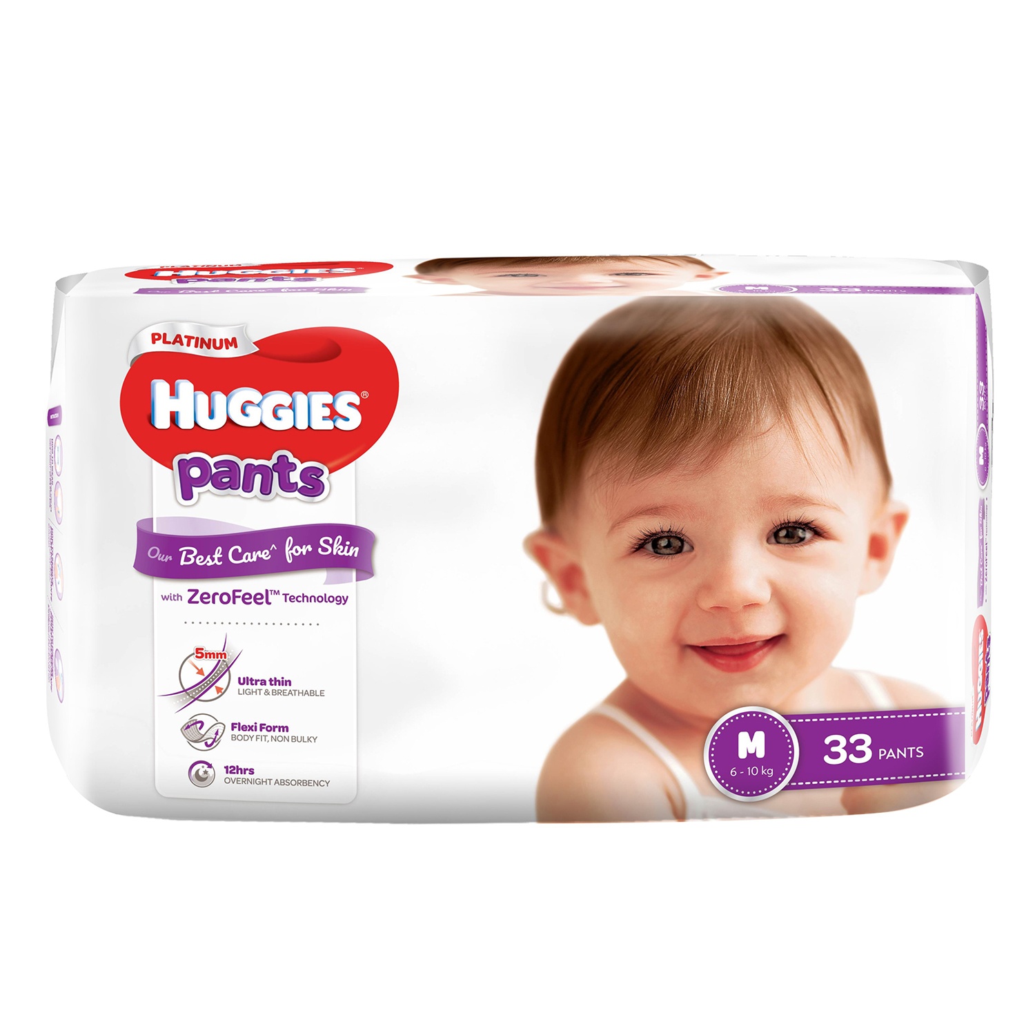 Tã quần Huggies Platinum siêu cao cấp size M (33 miếng - Cho bé 6-10kg ) hình 2