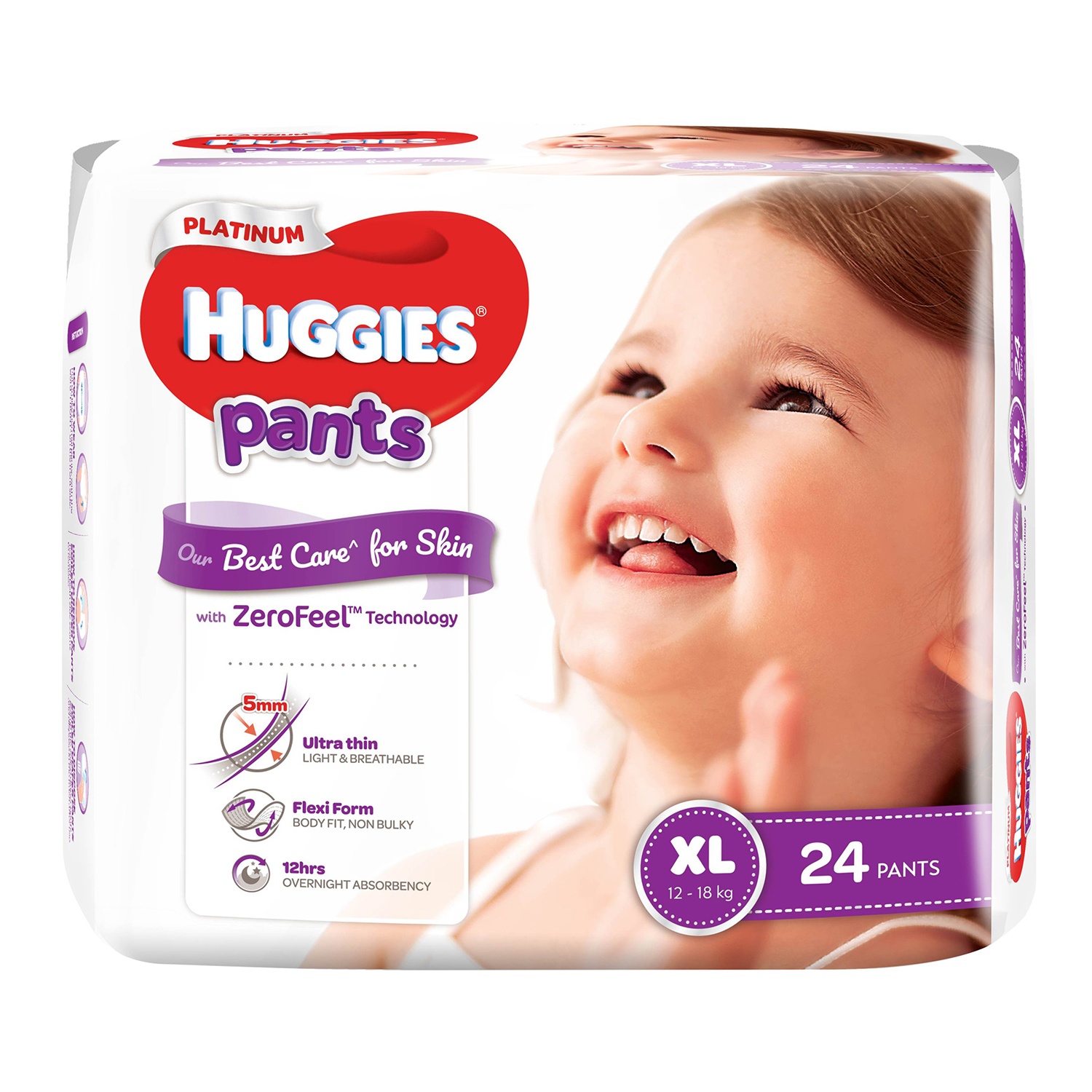 Tã quần Huggies Platinum siêu cao cấp size XL (24 miếng - Cho bé 12-18kg) hình 2