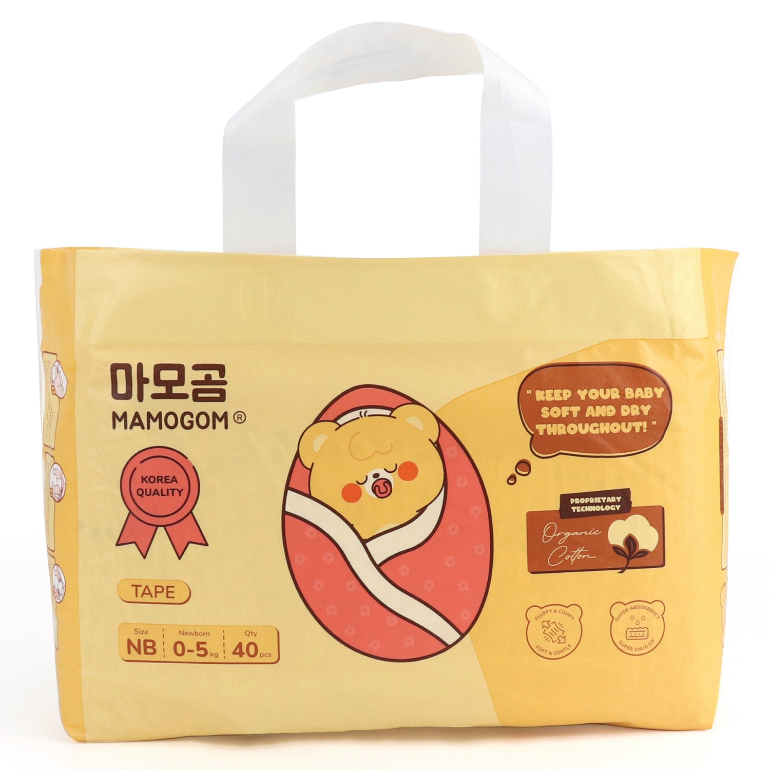 Bỉm - Tã dán Mamogom Premium size Newborn 40 miếng (cho bé <5kg)