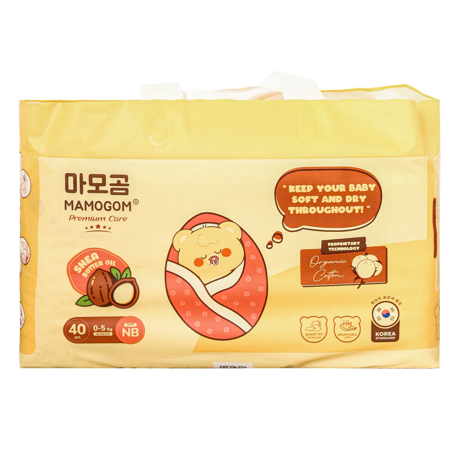 Bỉm - Tã dán Mamogom Premium size Newborn 40 miếng (cho bé <5kg) hình 1