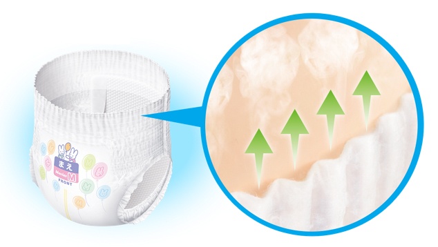 Bỉm - tã quần Merries size M 58 miếng (cho bé 6-11kg) hình 2