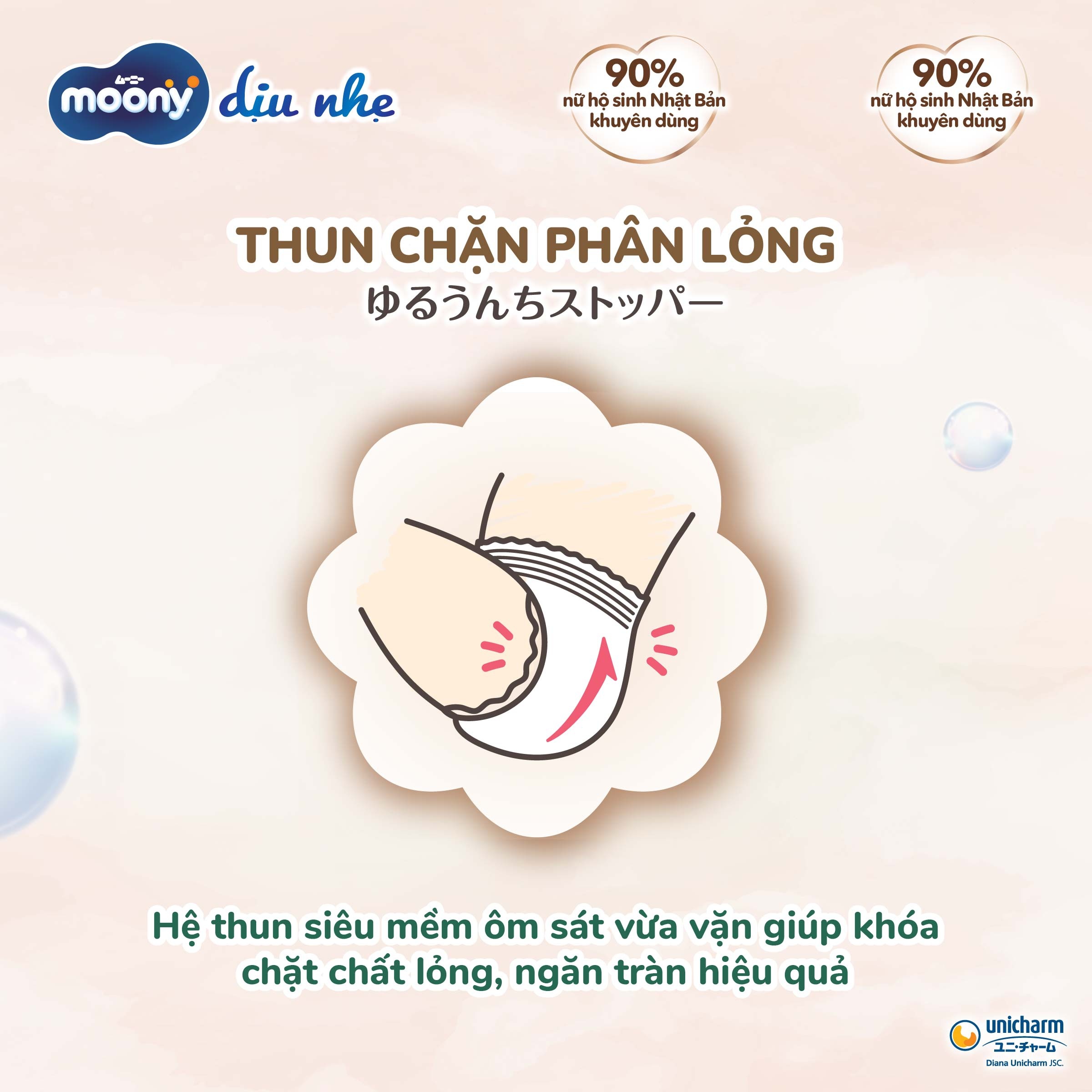 Bỉm - Tã dán Moony Natural size Newborn 60 miếng (Cho bé ~ 5kg) hình 4