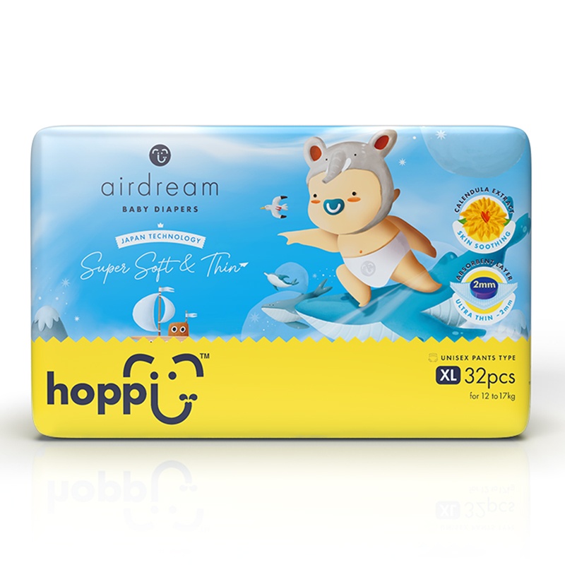 Bỉm - Tã quần Hoppi Airdream size XL 32 miếng (12 - 17kg) hình 1