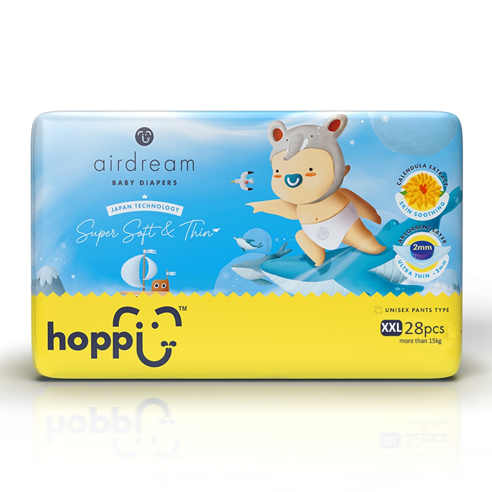 Bỉm - Tã quần Hoppi Airdream size XXL 28 miếng (≥15kg) hình 1