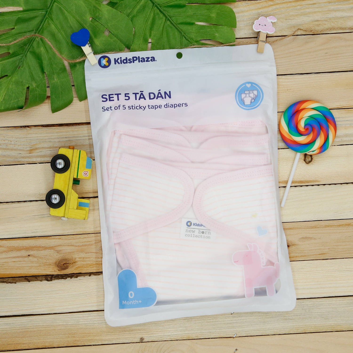Set 5 tã dán KidsPlaza BA21 3M (Hồng) hình 1