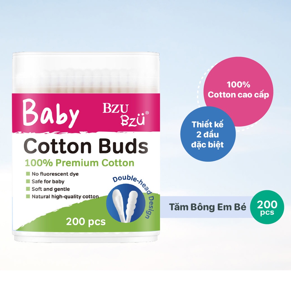 Tăm bông Bzu Bzu 200 que hình 2