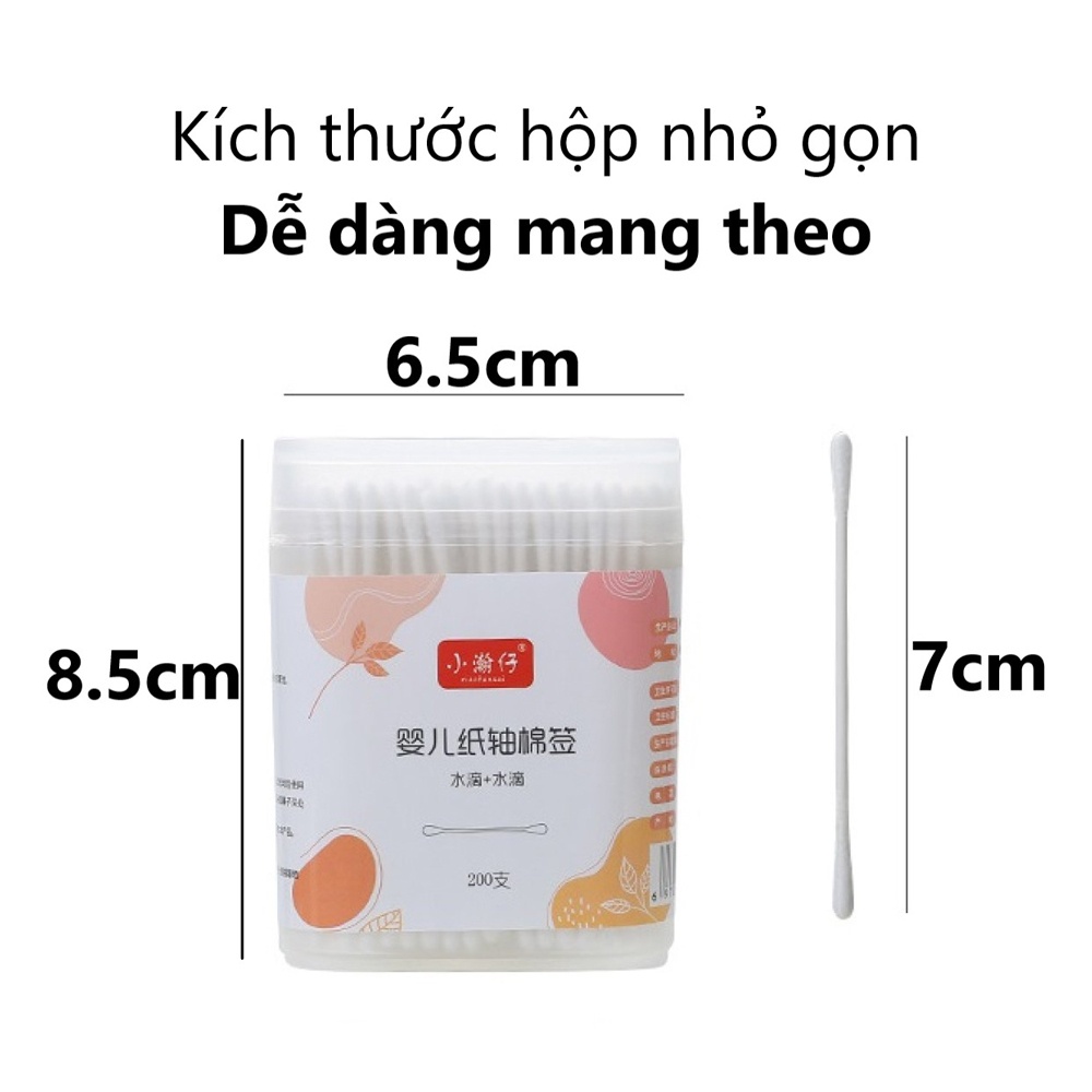 Tăm bông Misuta đầu xoắn và dệt 200 que hình 2