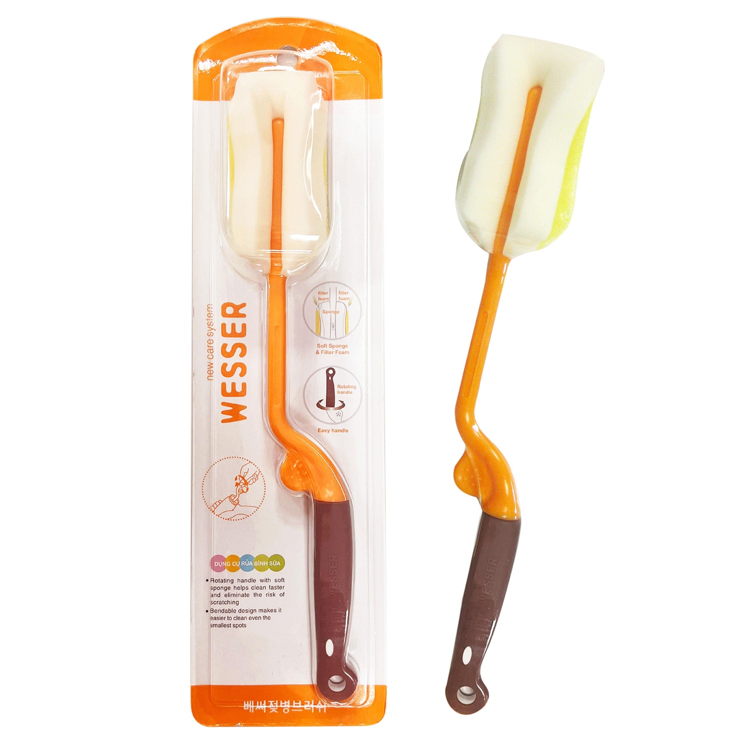 Dụng cụ rửa bình sữa Wesser