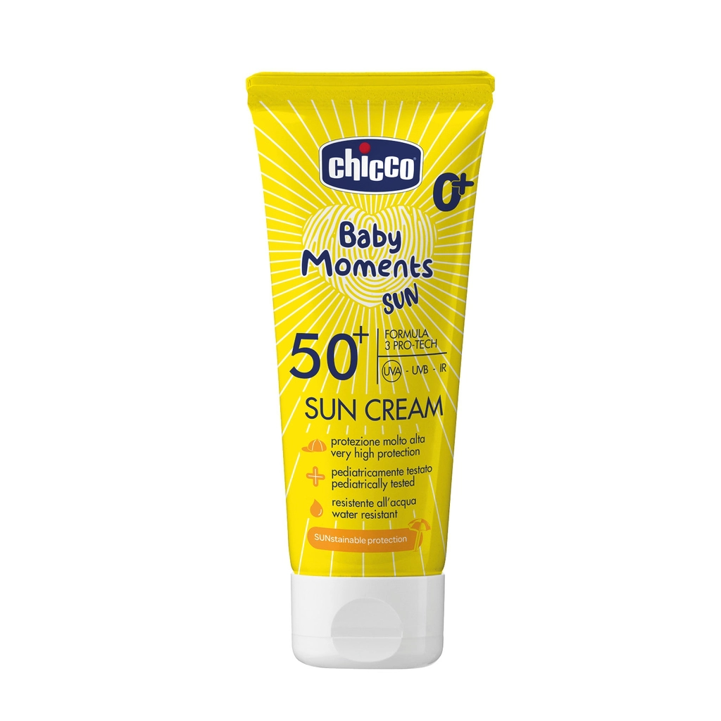 Kem chống nắng 3 tác động Chicco SPF 50+ 75ml cho bé