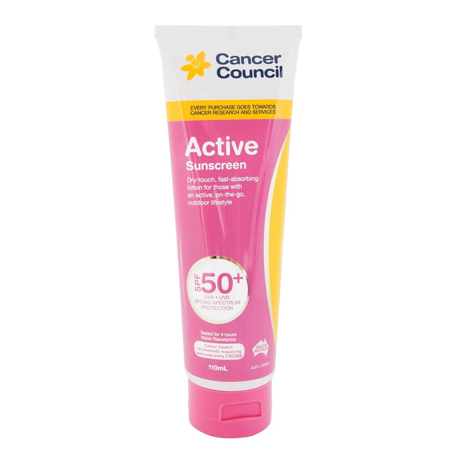 Kem chống nắng Cancer Council Active SPF50+/PA++++ (110ml) hình 1