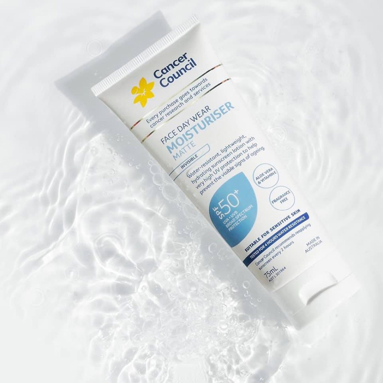 Kem chống nắng Cancer Council Face Day Wear SPF50+/PA++++ (75ml) hình 2