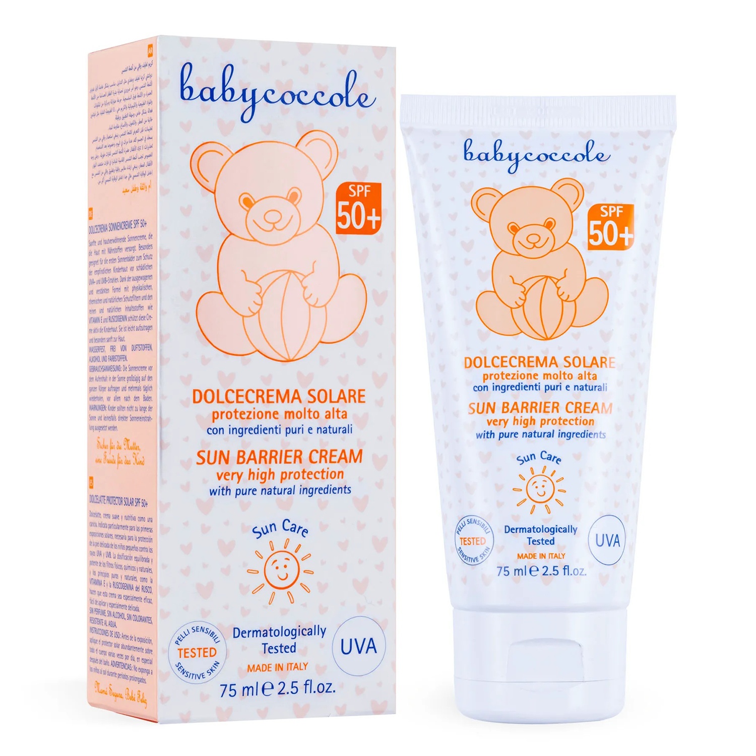 Kem chống nắng cho bé Babycoccole 75ml (0M+) hình 1