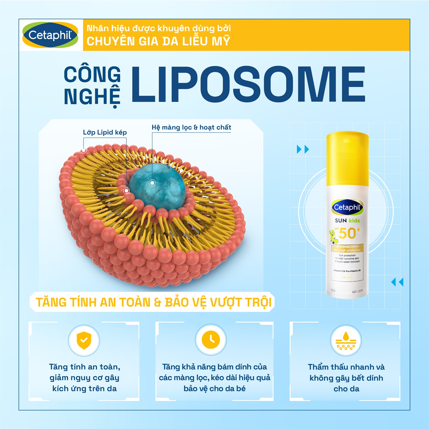 Kem chống nắng cho bé Cetaphil không paraben, không hương liệu, không màu