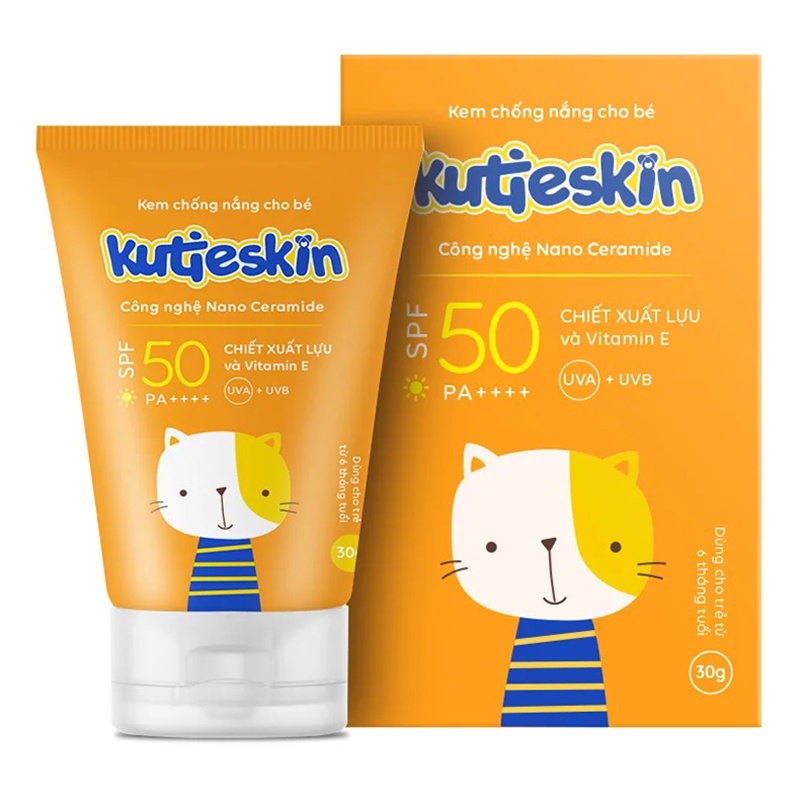 Kem chống nắng trẻ em Kutieskin SPF 50+ PA++++ 30g hình 1