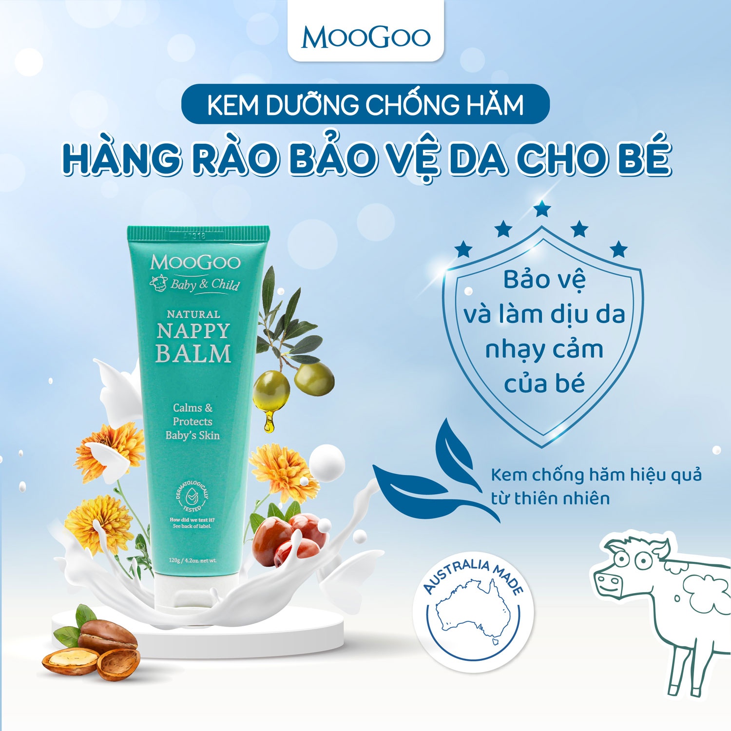Kem chống hăm cho bé Moogoo (120g) hình 1