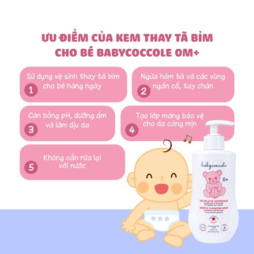 Kem thay tã bỉm, chống hăm BabyCoccole 250ml 0M+ hình 4