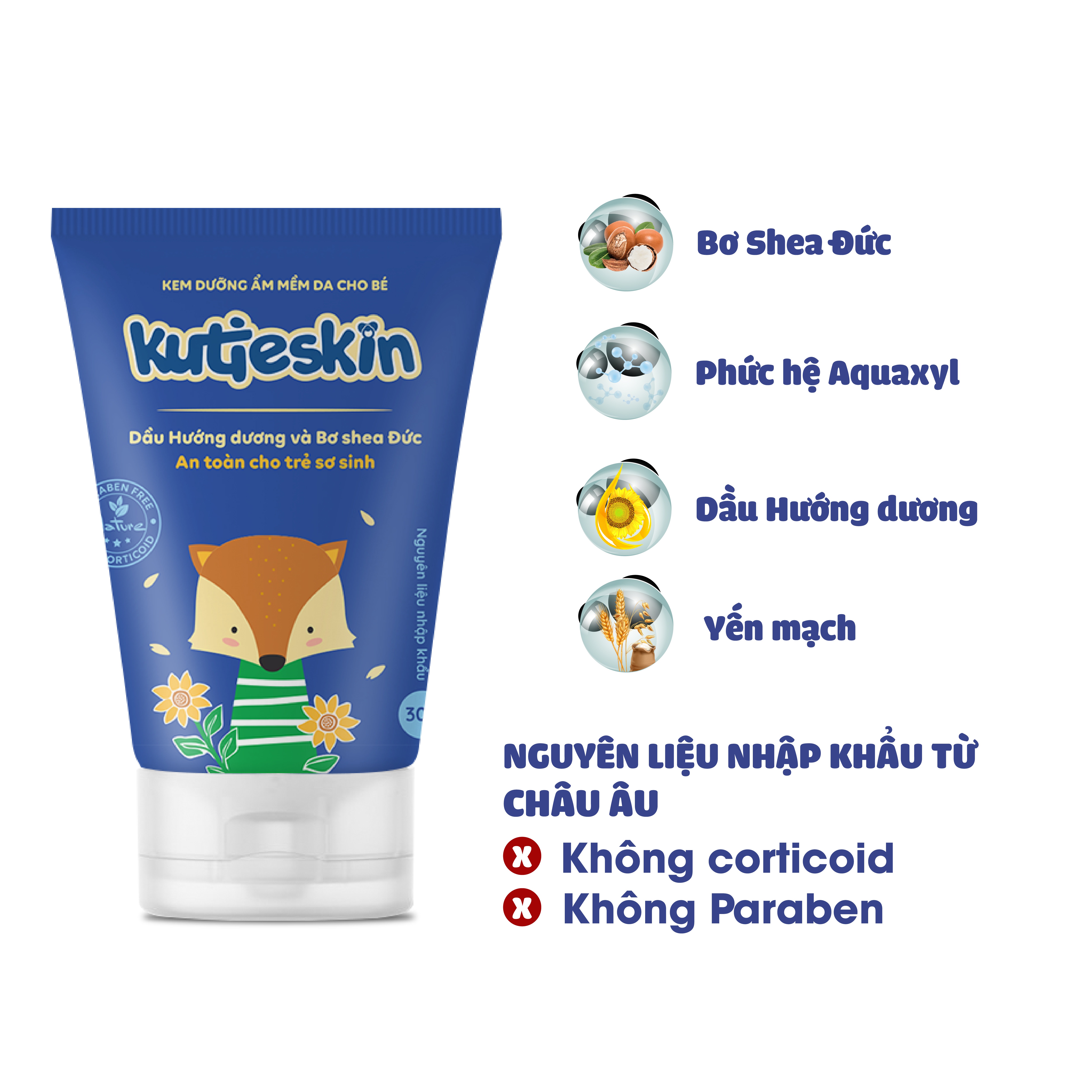 Kem dưỡng ẩm cho bé Kutieskin 30g hình 4