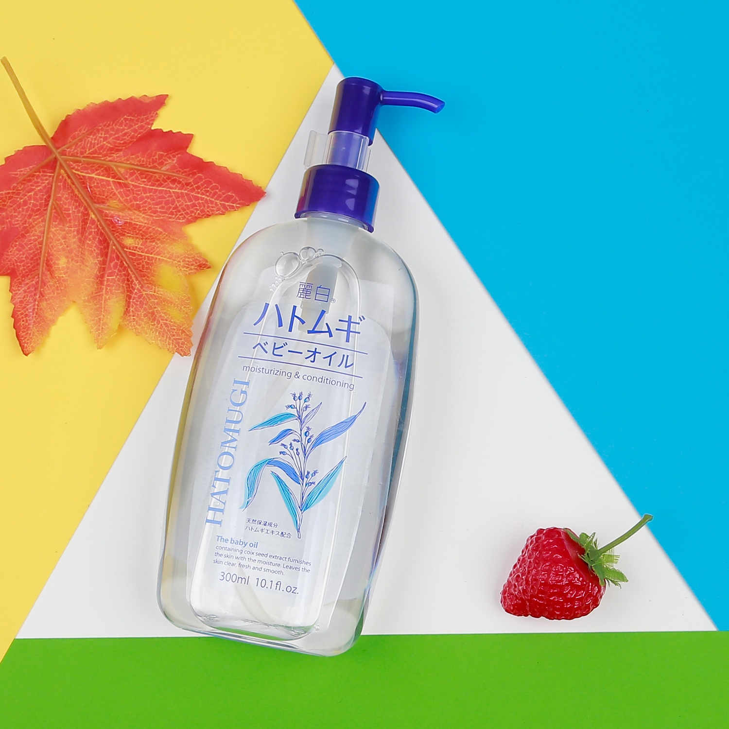 Dầu Massage dưỡng ẩm cho bé Hatomugi 300ml hình 1