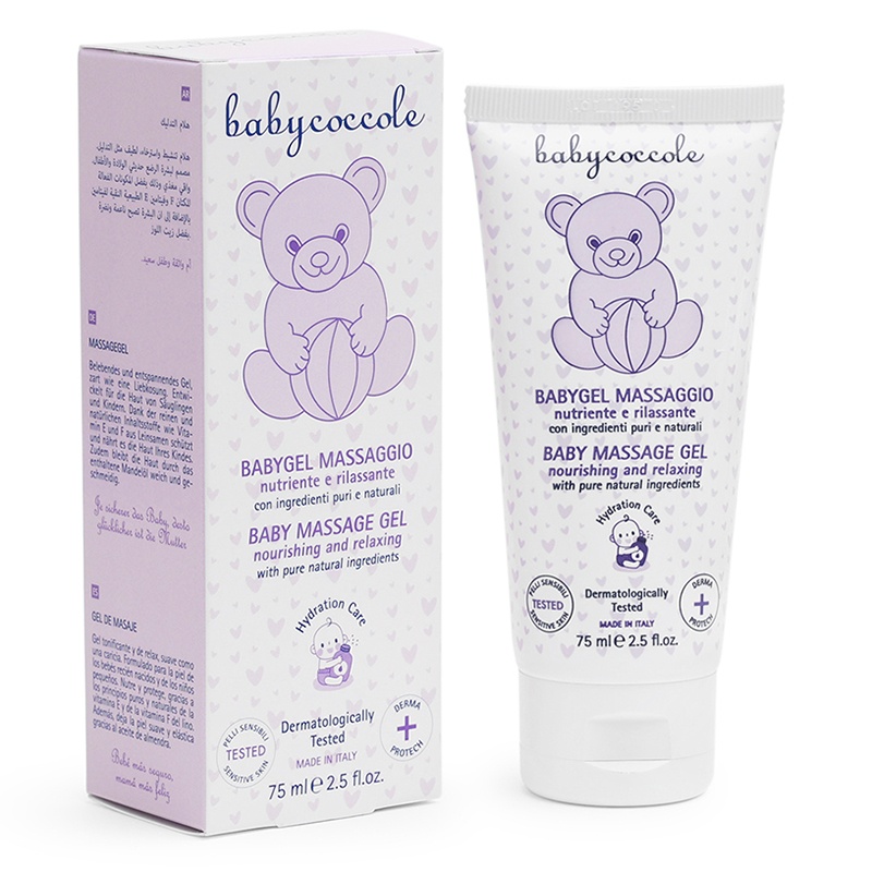 Gel massage cho bé Babycoccole hạnh nhân 75ml 0M+ hình 1