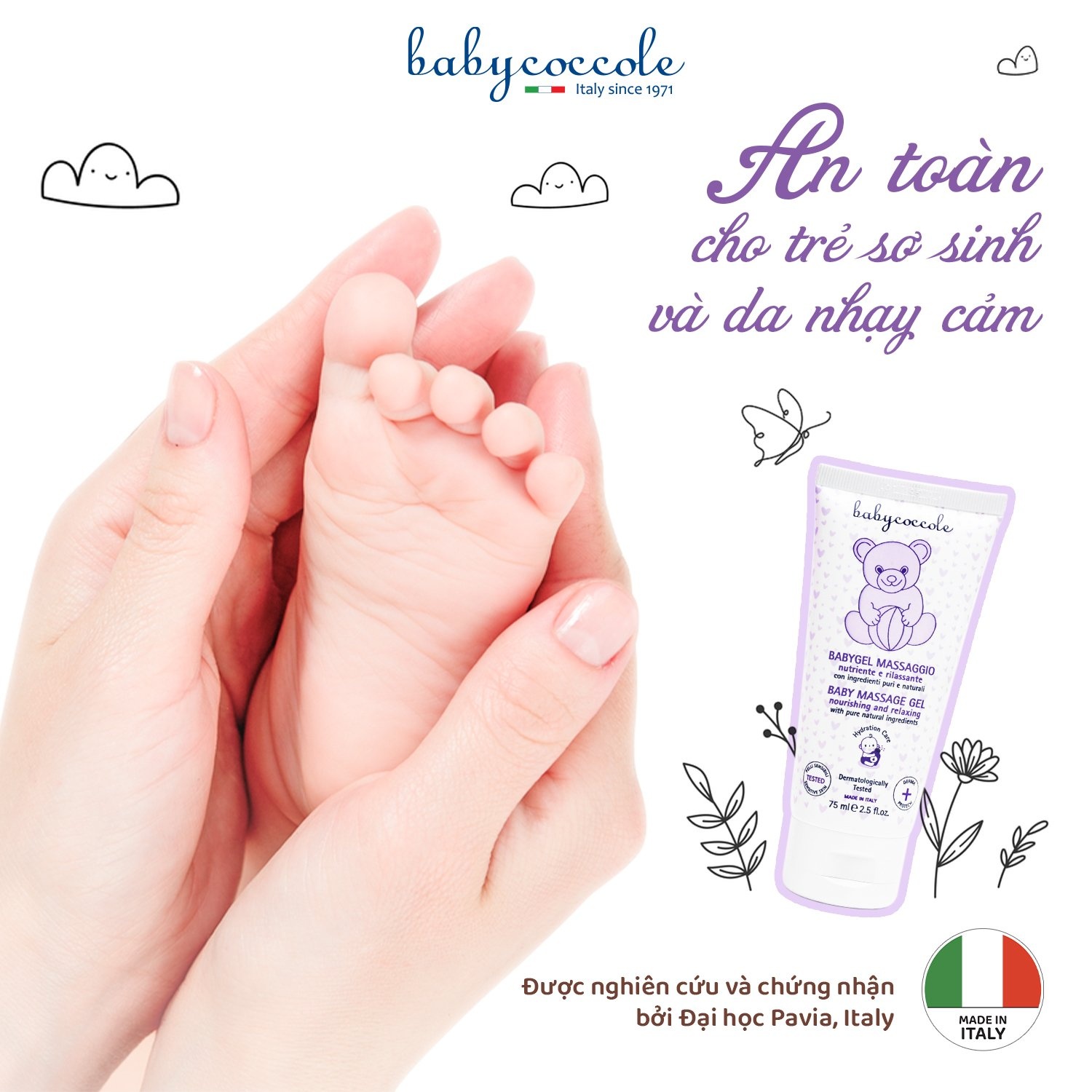 Gel massage cho bé Babycoccole hạnh nhân 75ml 0M+ hình 3