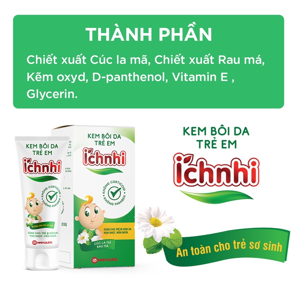 Kem bôi da trẻ em Ích Nhi 20g hình 2