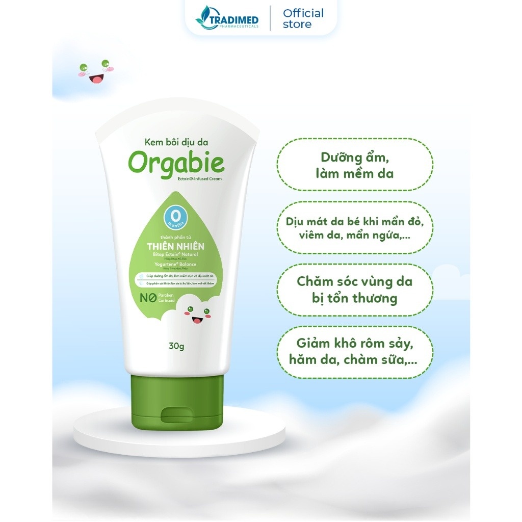 Kem bôi dịu da, chống viêm ngứa Orgabie 30g hình 3
