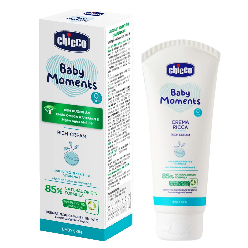 Kem dưỡng ẩm Chicco 100ml (Italia) hình 1