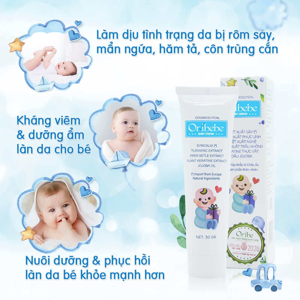 Công dụng chính kem dưỡng ẩm cho bé Oribebe 30g