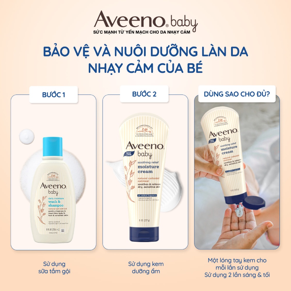 Kem dưỡng ẩm cho da nhạy cảm Aveeno 227g hình 4