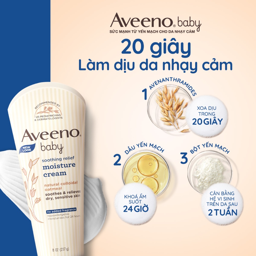 Kem dưỡng ẩm cho da nhạy cảm Aveeno 227g hình 3