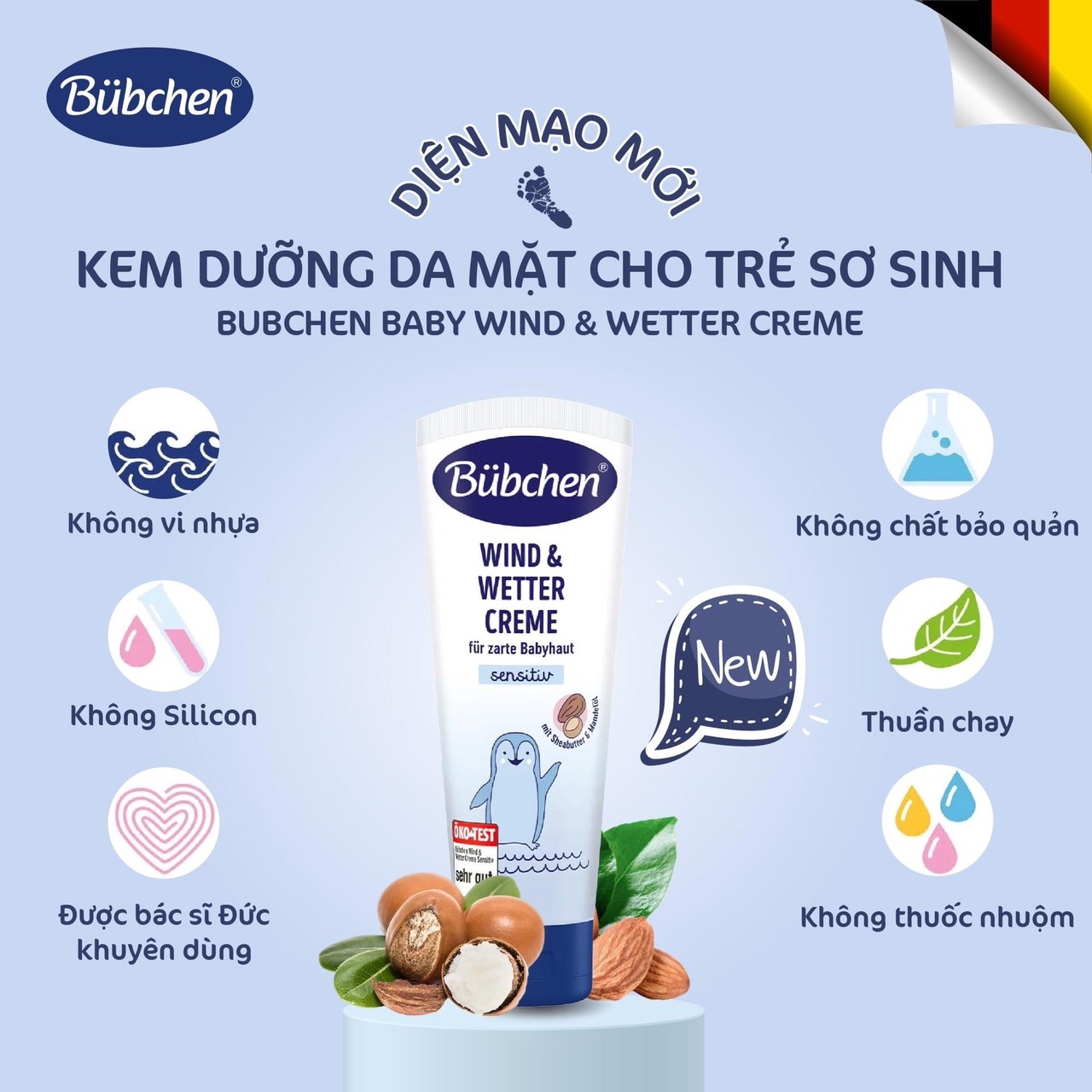 Kem dưỡng da Bubchen cho trẻ sơ sinh 75ml hình 2